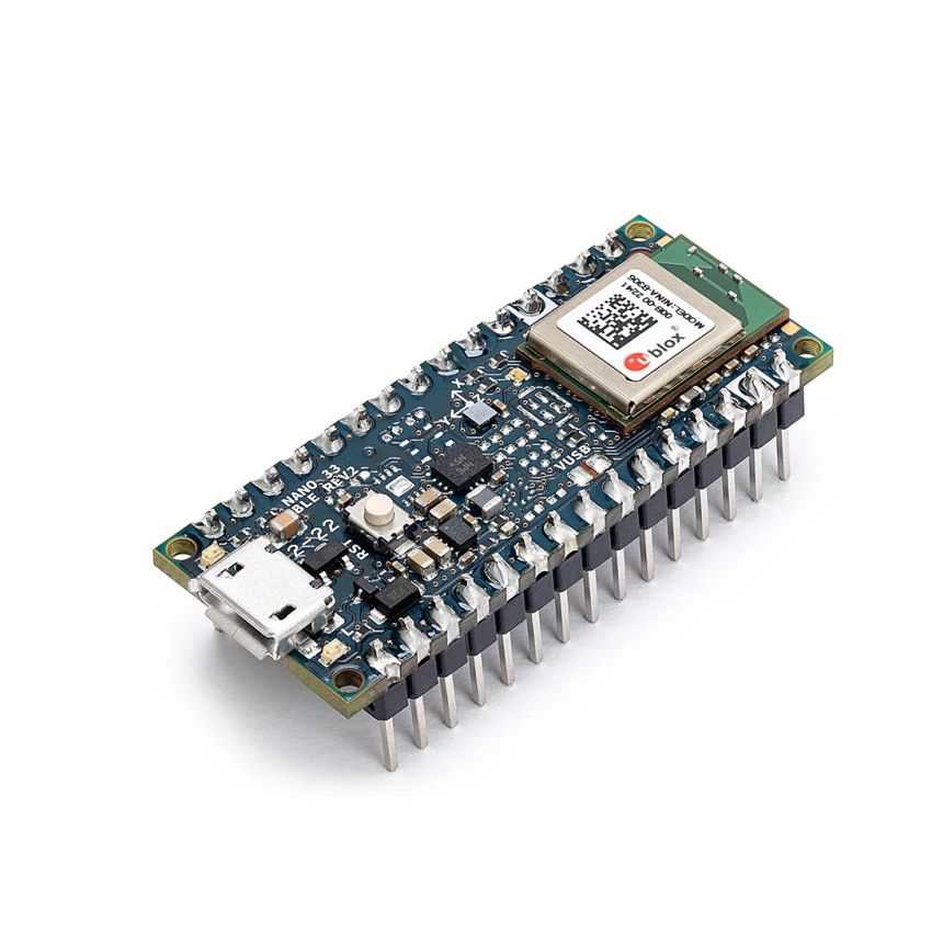 ABX00072,Arduino Nano 33 BLE Rev2 with Headers - Bluetooth 5, Arm Cortex-M4F, 9-Axis IMU