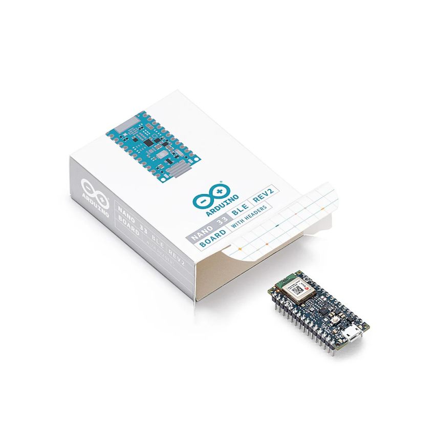 ABX00072,Arduino Nano 33 BLE Rev2 with Headers - Bluetooth 5, Arm Cortex-M4F, 9-Axis IMU
