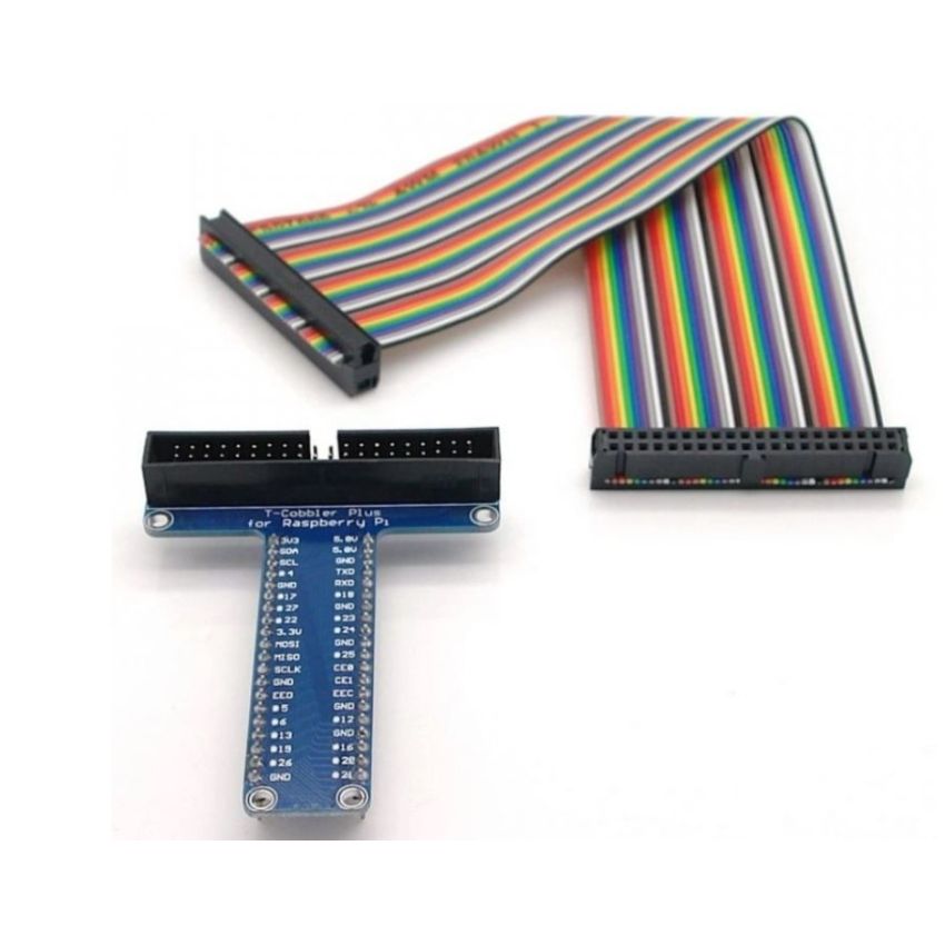 GPIO Extension Board with 40-Pin Ribbon Cable, 40-Pin GPIO Breakout, for Raspberry Pi