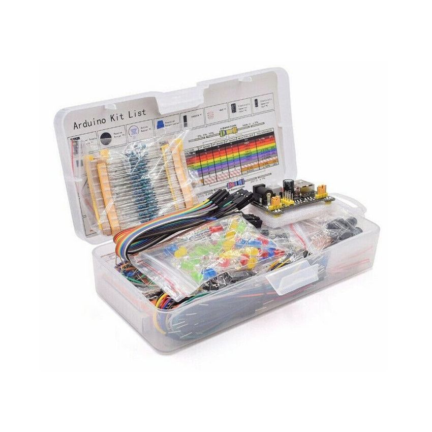 Basic Electronics Component Starter Kit MB102 – Breadboard, Power Module, Resistors, Transistors, LEDs & More
