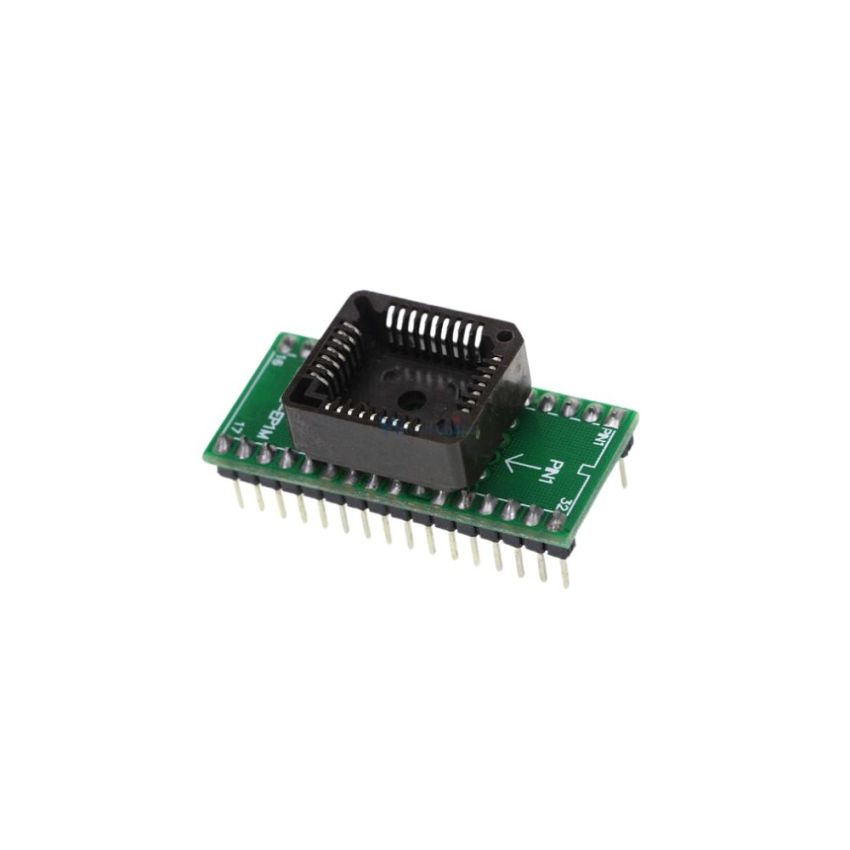 PLCC32 to DIP32 IC Adapter Socket, PCB Board, 1.27mm Pitch