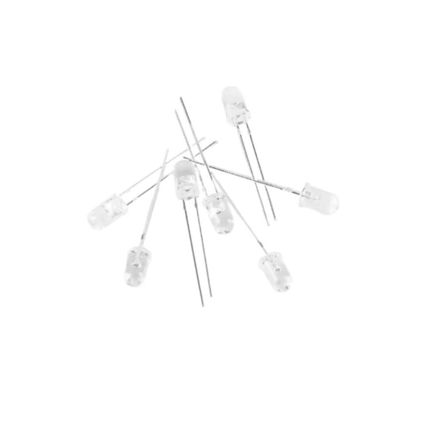 50x White LED Light Kit with 50x  200-Ohm Resistors for Arduino and Raspberry Pi