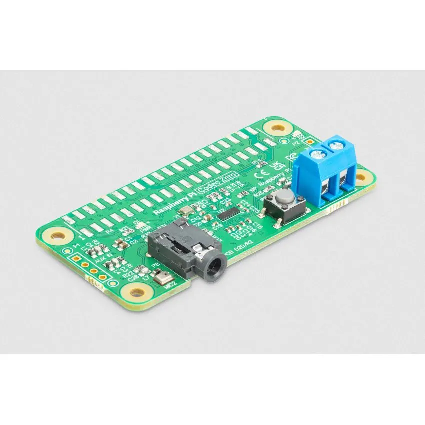 IQaudio Codec Zero, Audio I/O Expansion Board for Raspberry Pi Zero, Mono Mic/Line In & Out, I2S Interface