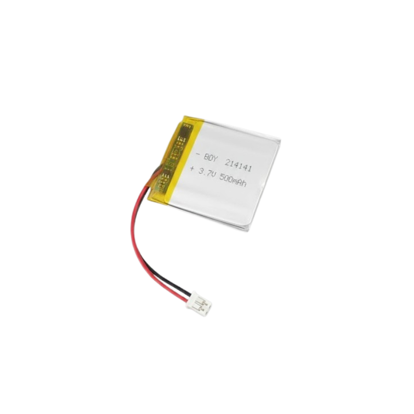214141 Li-Po Rechargeable Battery 3.7V 500mAh with Protection Circuit & JST Connector