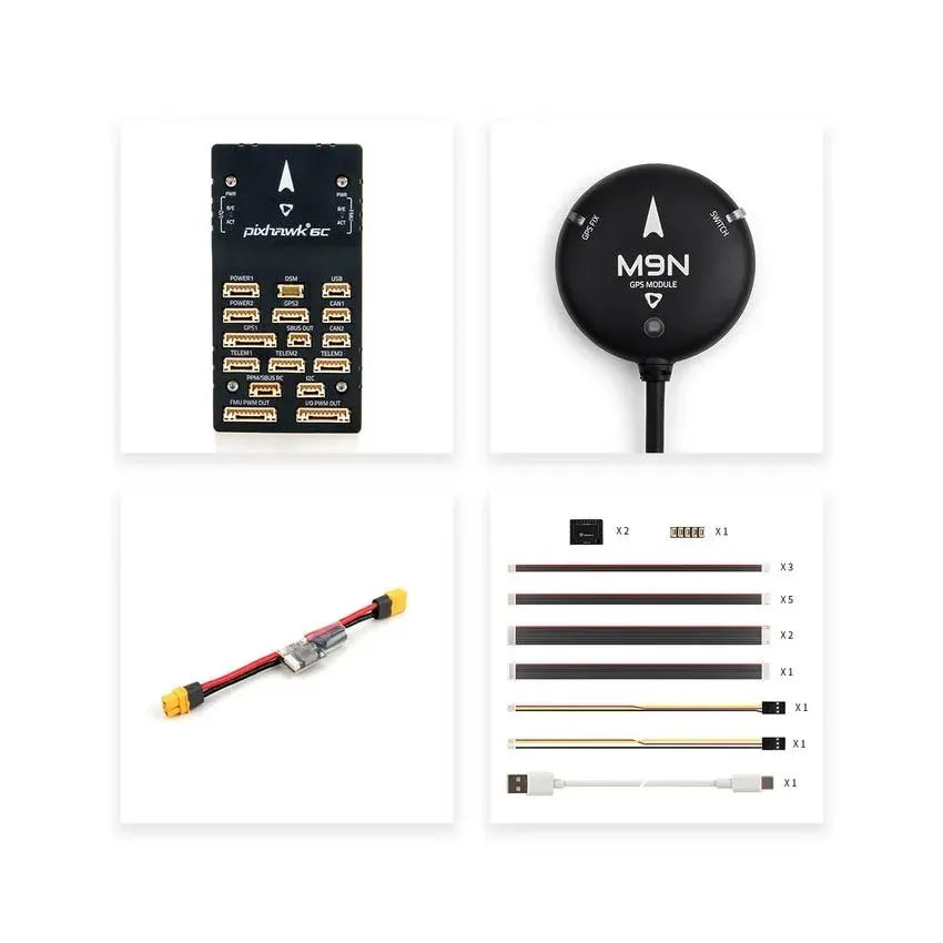 Holybro Pixhawk 6C PM02 M9N Combo Kit – Advanced Flight Controller System with Power Module and High-Precision GPS for Professional UAVs