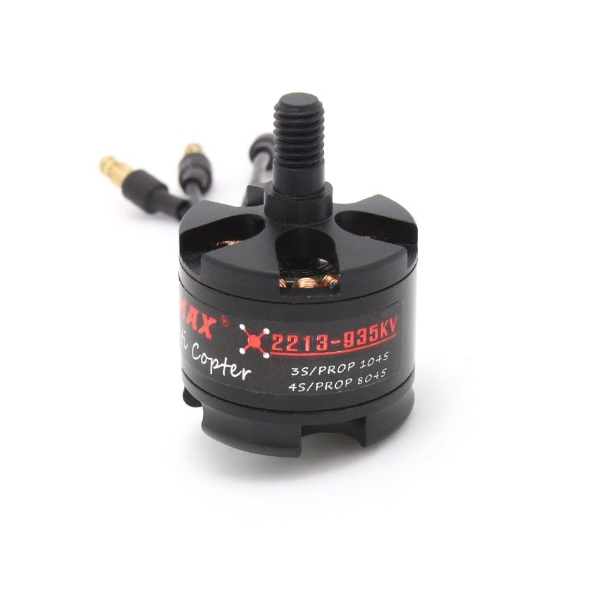 EMAX MT2213 935KV Brushless DC Motor for Drone – Red Cap (CCW) with 1045 Propeller Combo, Original High-Performance Motor Set
