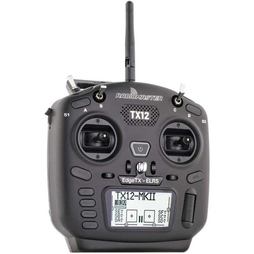 Radiomaster TX12 MKII 2.4GHz ExpressLRS EdgeTX Transmitter with RP1 Nano Receiver Compact Controller for FPV Drones and RC Aircraft