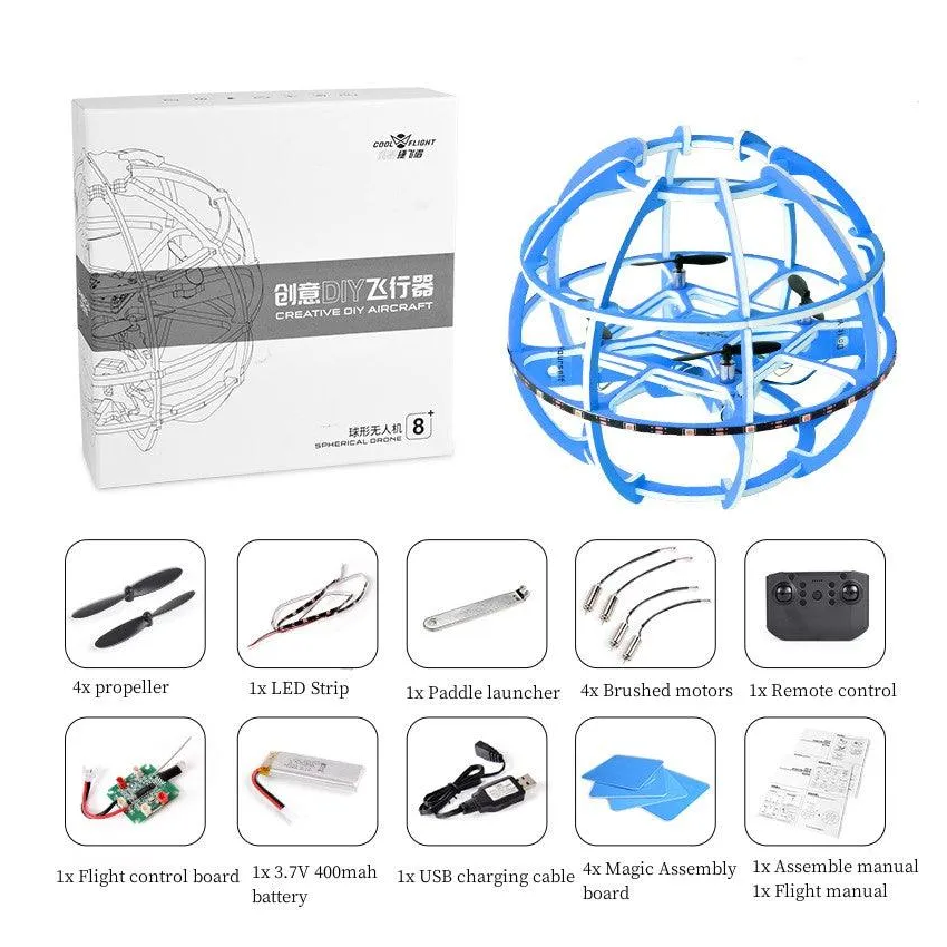 CDA-02 DIY F180 Competition Flyball Drone Kit 3.7V RC Flying Ball