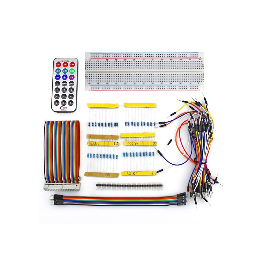 Starter Kit for Raspberry Pi + Arduino ,with 25 Modules & Sensors, LCD1602 Display, and 56 Detailed Project Tutorials
