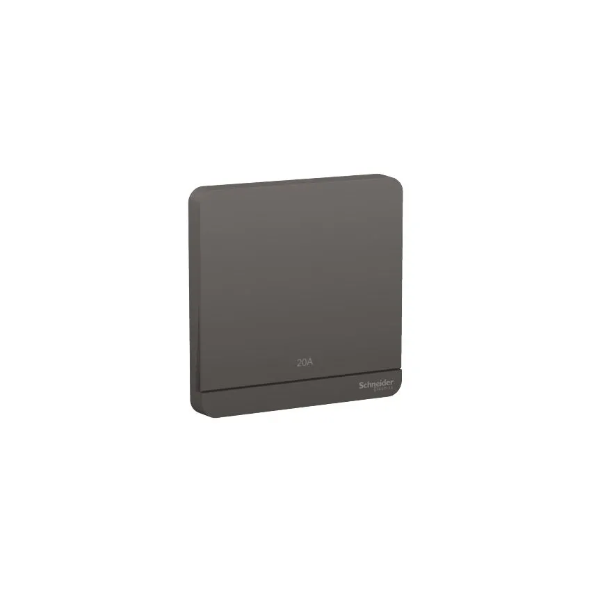 Schneider Electric AvatarOn 20A 250V 1-Gang Double-Pole Switch with LED – Dark Grey