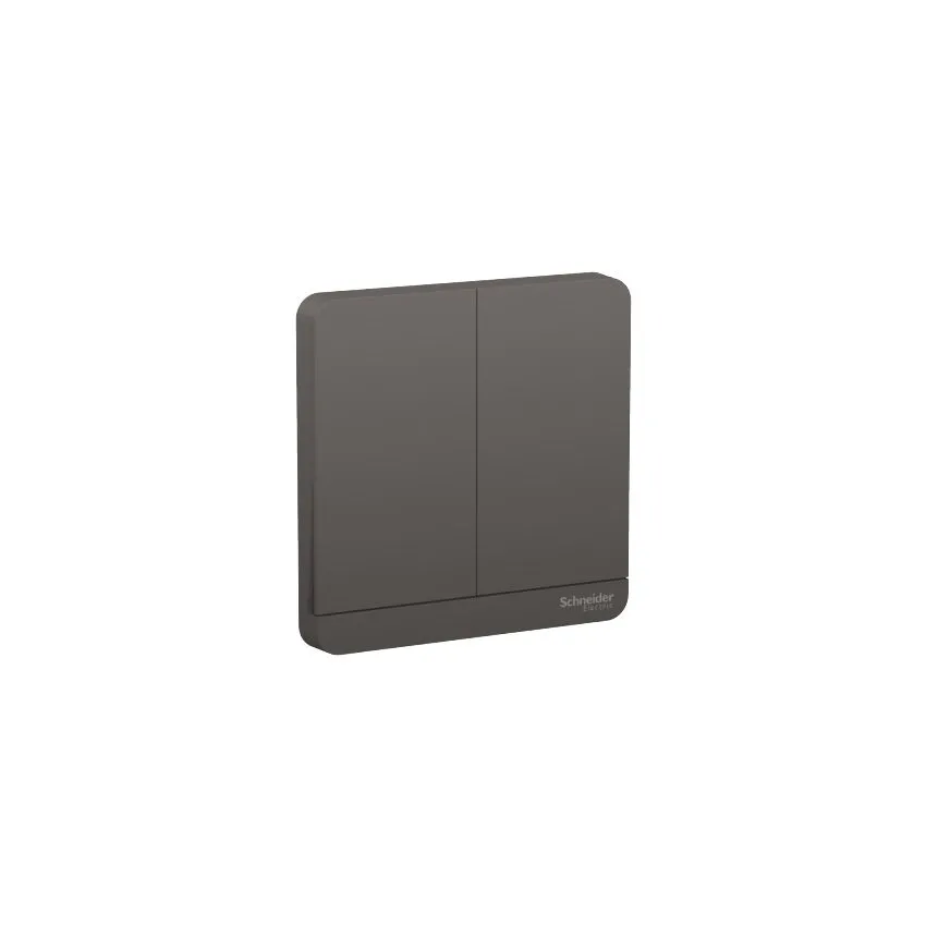 Schneider Electric AvatarOn 16AX 250V 2-Gang 2-Way Switch – Dark Grey