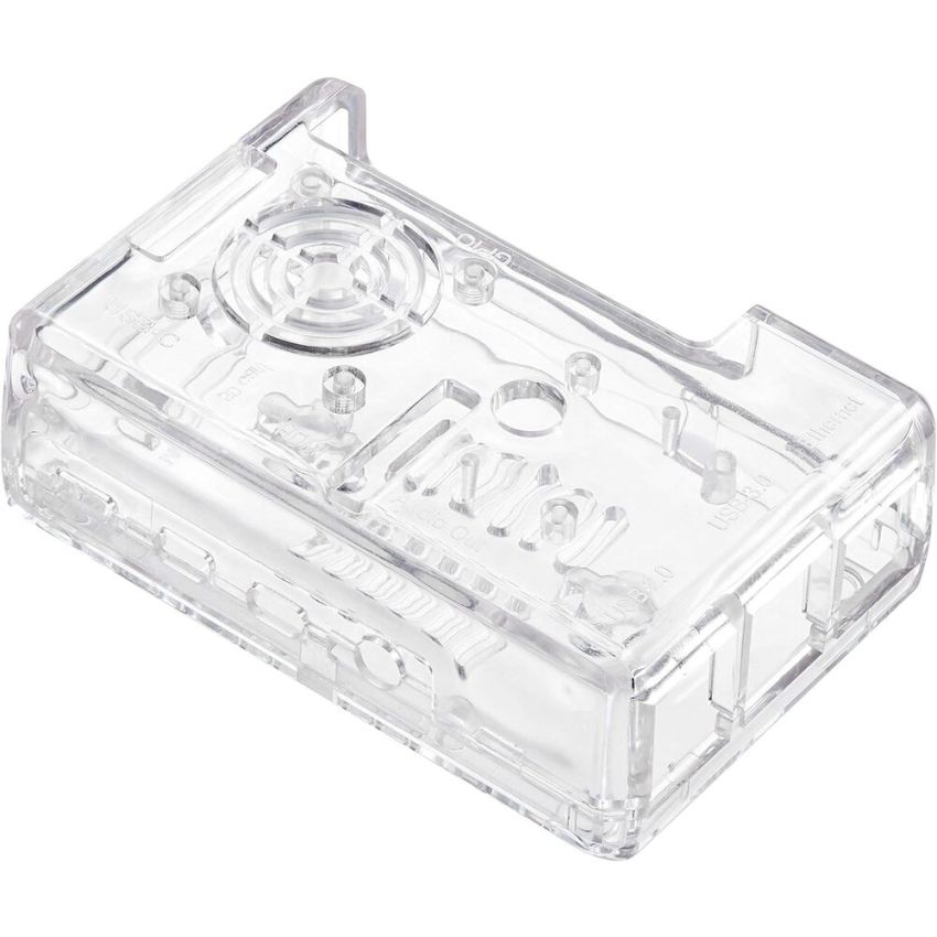 Raspberry Pi 4 Compatible Clear Case – Transparent Protective Enclosure