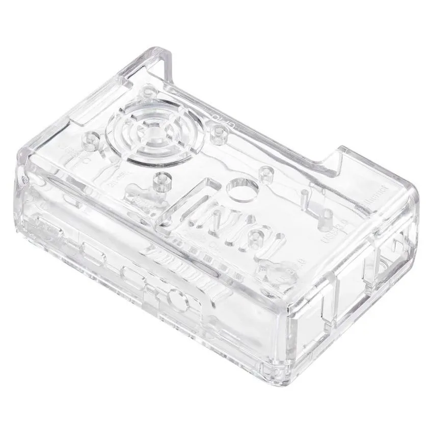 Raspberry Pi 4 Compatible Clear Case – Transparent Protective Enclosure