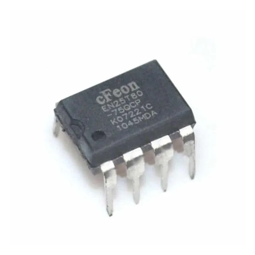EN25T80-75QCP, 8 Mbit (1024K x 8) Serial Flash Memory, PDIP-8