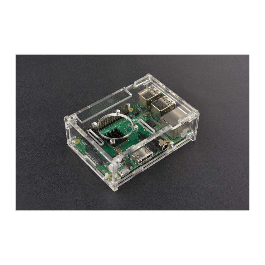 Transparent Acrylic Case for Raspberry Pi 3 & 4,Clear Protective Enclosure