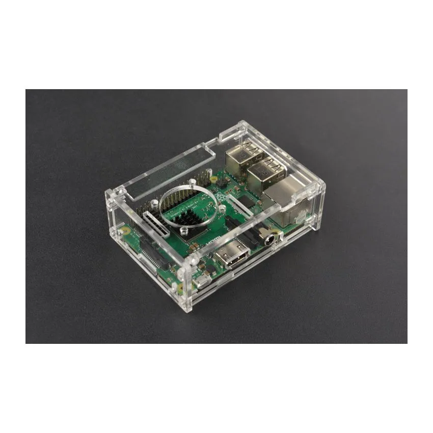Transparent Acrylic Case for Raspberry Pi 3 & 4,Clear Protective Enclosure