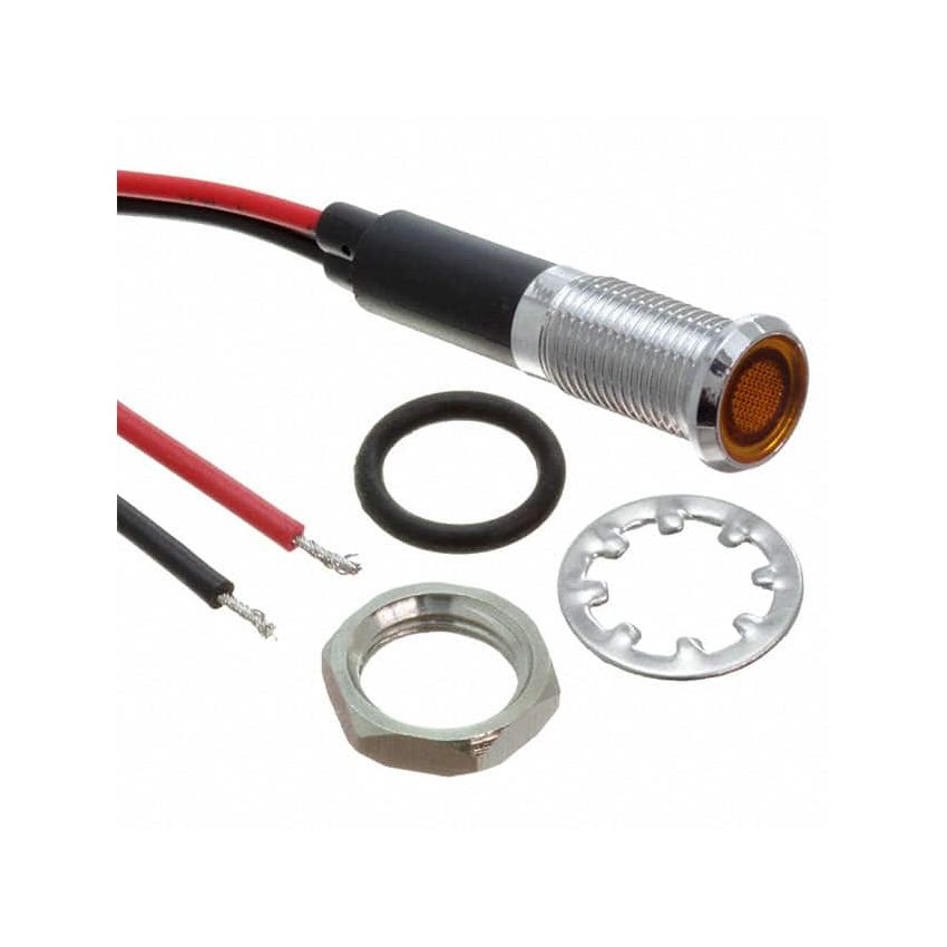 LED Indicator Light, 220V, Orange,8mm