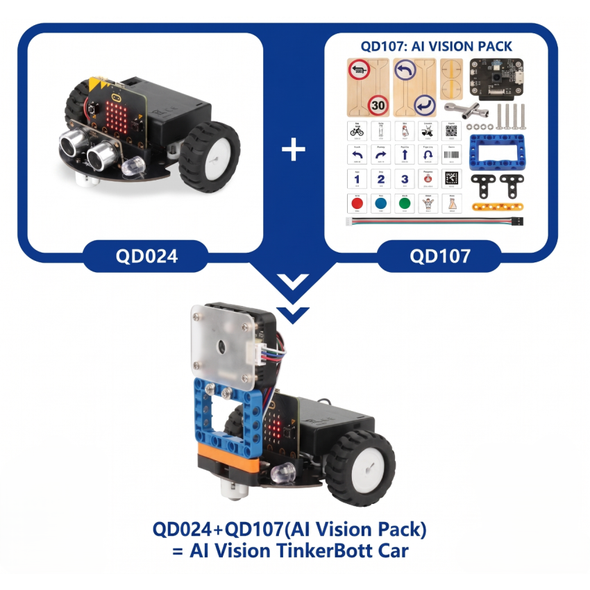 QD024 TinkerBott Micro:bit Robot Car Kit
