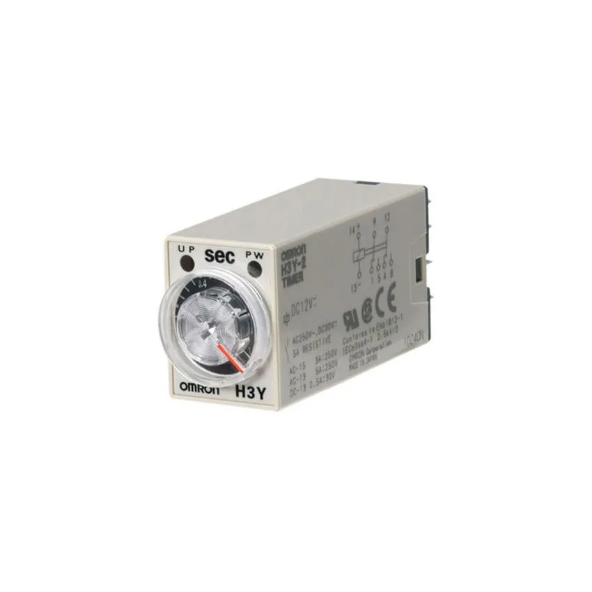 H3Y-2 5M 12VDC Timer, ON-Delay, 5 Minutes, 12V DC