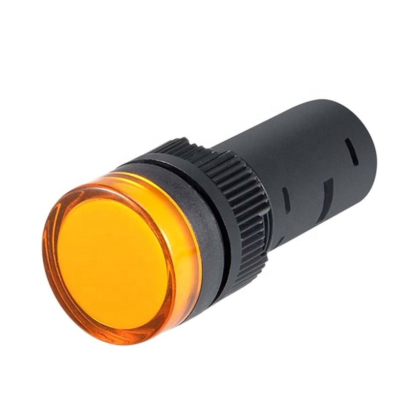 AD16-16C ,Yellow LED Indicator - 12V DC, 16mm Panel Mount