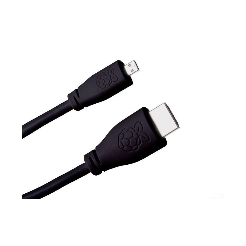 SC0532, Raspberry Pi Official Micro HDMI to HDMI Cable – 2m, Black
