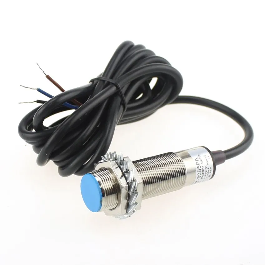 LM18-3005PA,Inductive Proximity Sensor, 5mm Sensing Distance, 6-36V DC, IP67 Waterproof, Durable Metal Housing for Industrial Applications