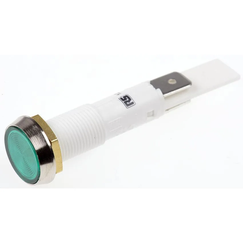 Green Indicator Light, 12V, Green,10mm