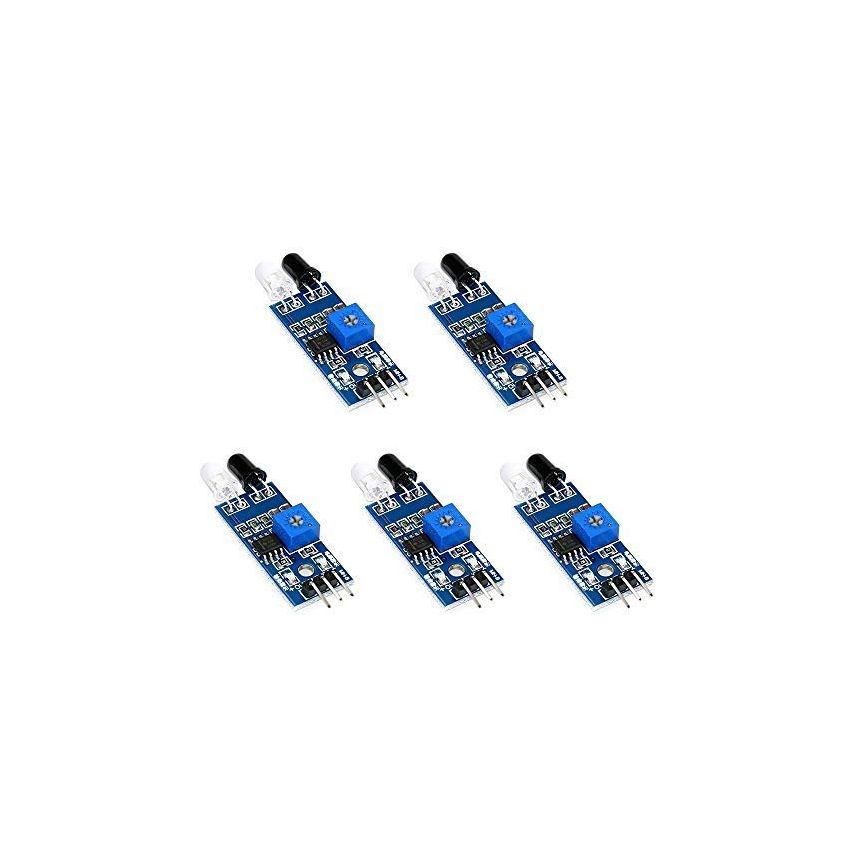 IR Infrared Sensor Module, Obstacle Avoidance Board for Smart Car Robot Projects ( Pack of 5)
