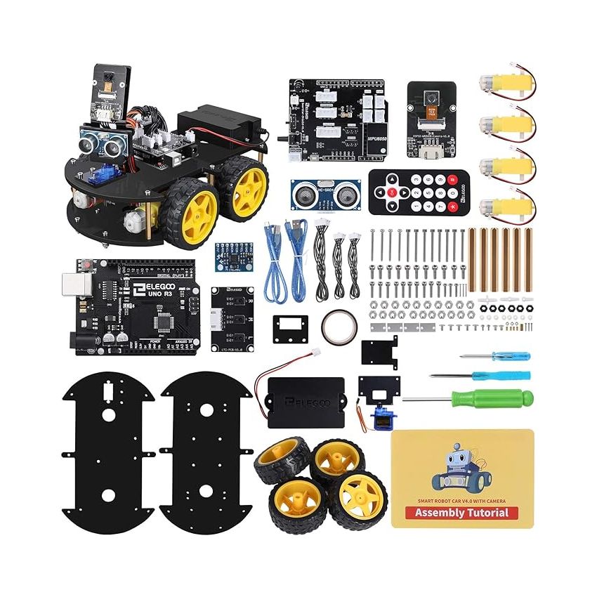 ELEGOO Smart Robot Car Kit V4.0 UNO R3 STEM Robotics Learning Kit with Camera WiFi Control