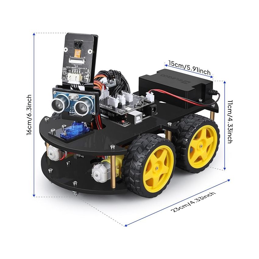 ELEGOO Smart Robot Car Kit V4.0 UNO R3 STEM Robotics Learning Kit with Camera WiFi Control
