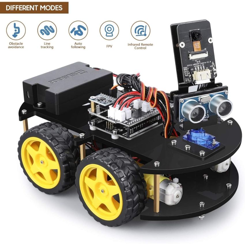 ELEGOO Smart Robot Car Kit V4.0 UNO R3 STEM Robotics Learning Kit with Camera WiFi Control