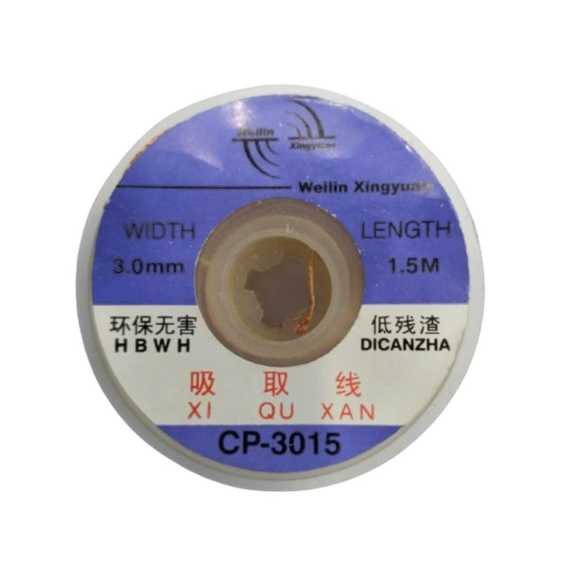 CP-3015, Desoldering Braid 3.0mm Width, 1.5m Length