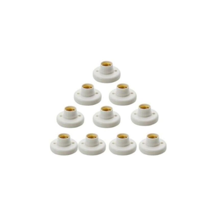 E27 Hanpearl Round White LED Lamp Screw Base, Durable,White,10 Pieces