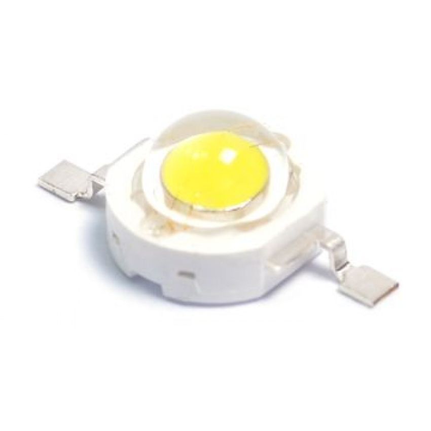 1W High‑Power LED COB Module with Integrated Lens, Bright White Light, 12V Input