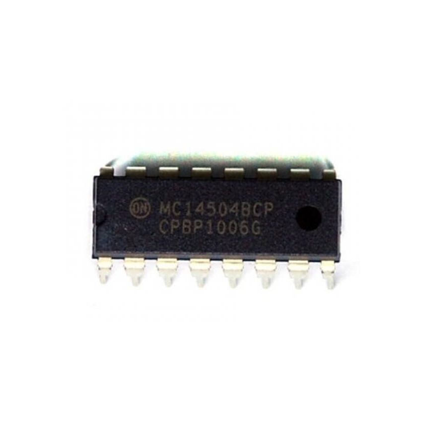 MC14504BCP, Hex Non-Inverting Level Shifter IC, DIP-16