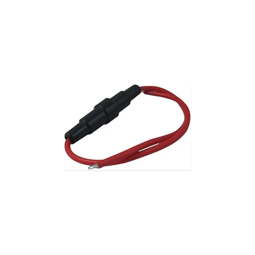 Inline Fuse Holder for 5x20mm Glass Tube Fuse, for Automotive, Electronics, and DIY Applications