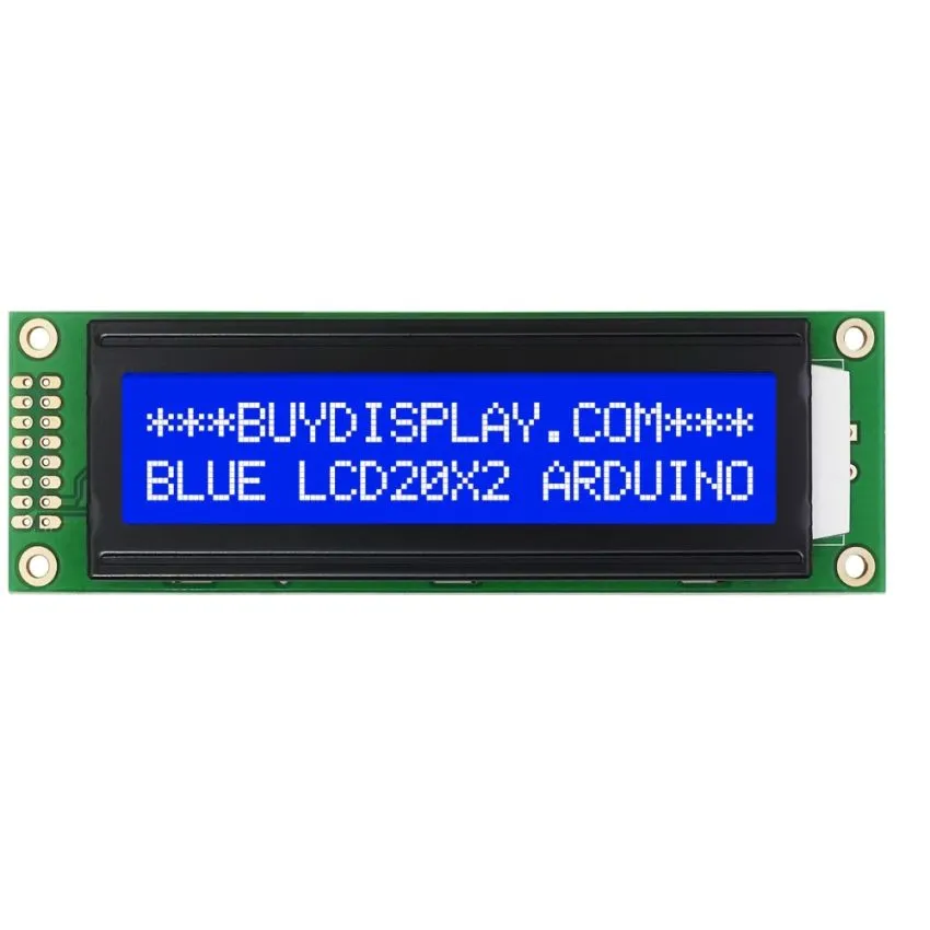 LCD Display 20x2 Blue Backlight for Arduino  5V DC, 20 Characters.