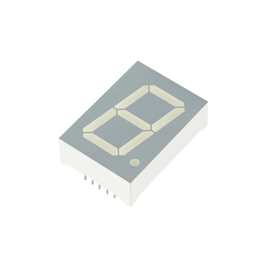 SC10-21CGKWA 1 Inch 7-Segment LED Display, Green Color, Common Cathode, Single Digit, 10.0mm Height