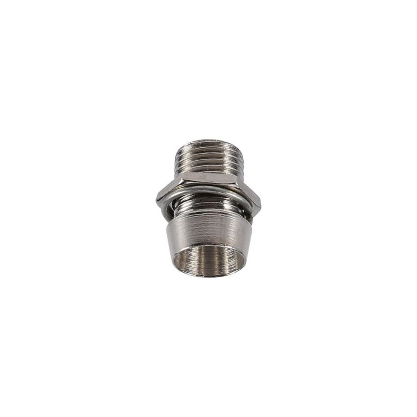 5mm LED Holder, Metal, Panel Mount with Nut and Washer, Chrome Finish