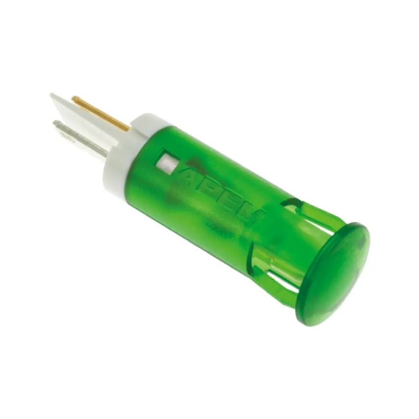 QS101XXG12 LED Panel Mount Indicator Snap-in Green