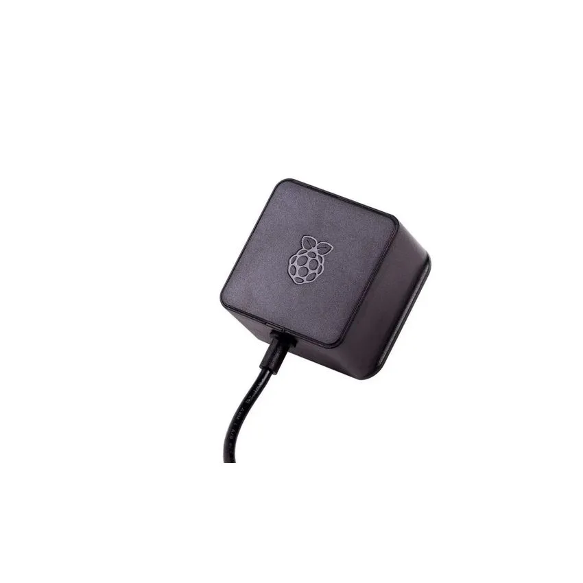 SC0216, Official Power Supply, 5.1V, 3A, USB-C Power Supply, UK, Black