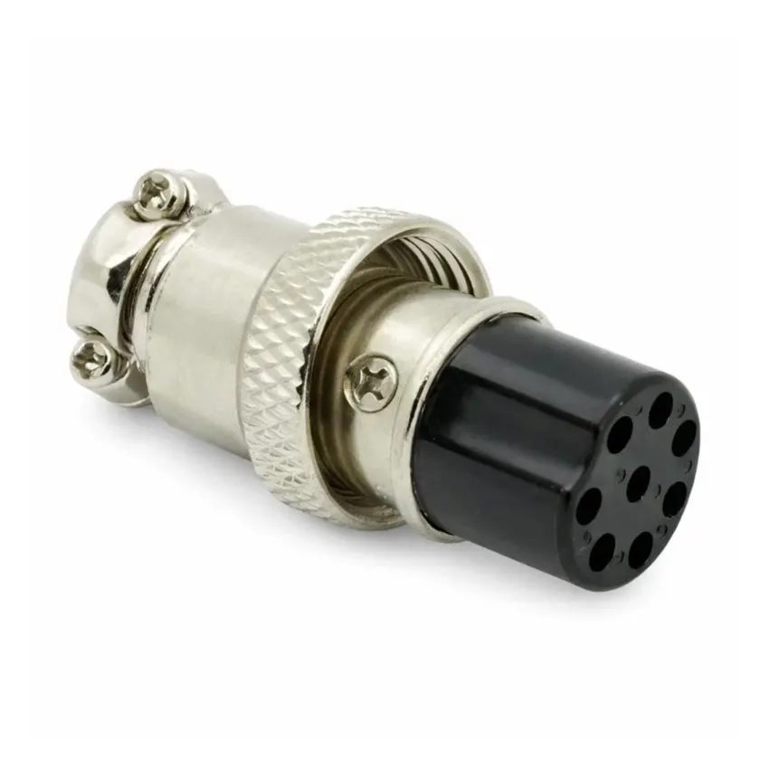 8-Pin XLR Female Cable Connector – Metal Body Circular Audio Control Connector