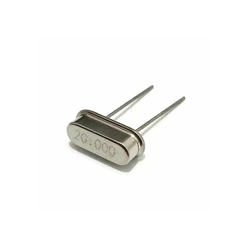 20MHz Quartz Crystal Oscillator, 2-Pin, HC-49S Package, ±20ppm Accuracy