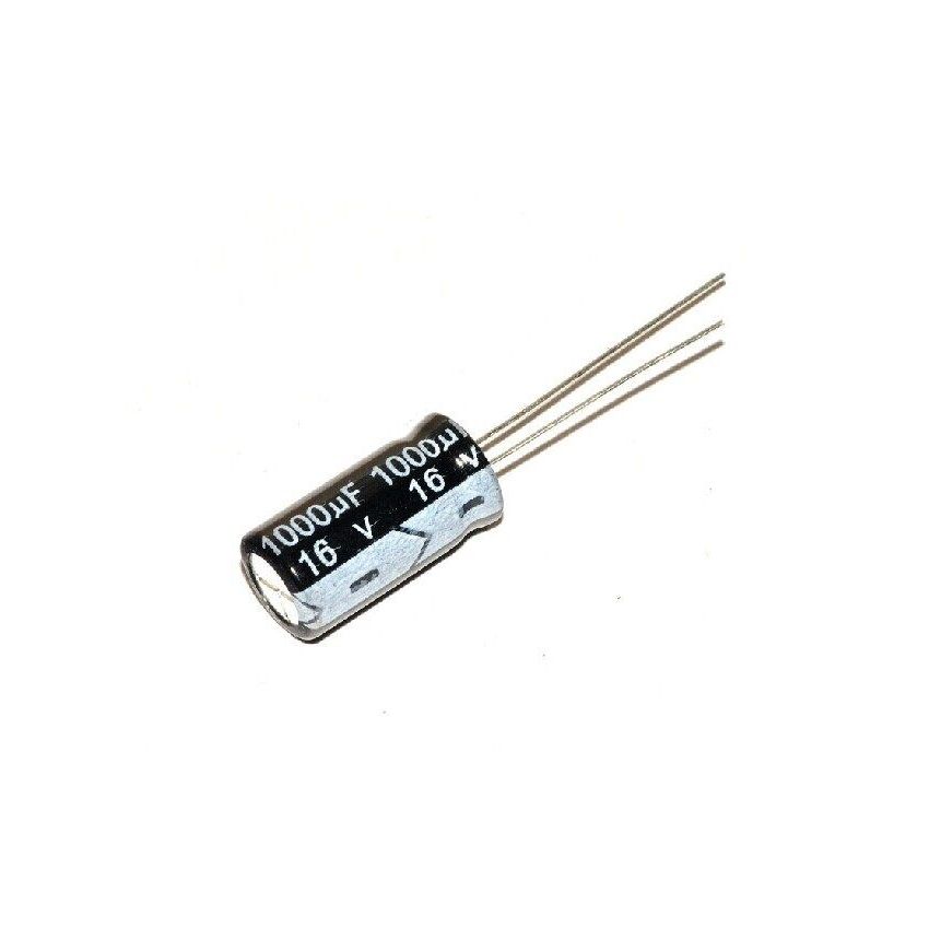 1000uF Electrolytic Capacitor 16V ±20% Radial Lead Through-Hole