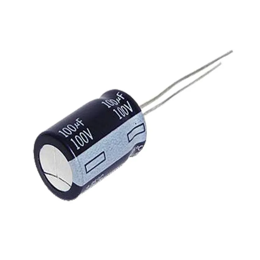 100 µF 100V Aluminum Electrolytic Capacitor, Radial Leaded, High Reliability