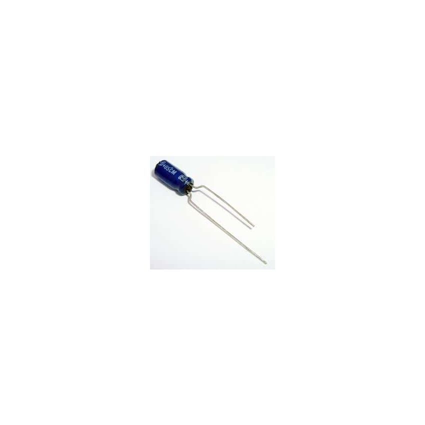 0.1UF 50V Electrolytic Capacitor Radial Lead 20 Percent Tolerance Compact Design