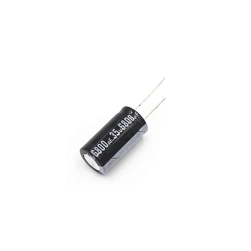 6800 µF 35VDC Aluminum Electrolytic Capacitor, Snap-In, Radial Lead, High Ripple Current