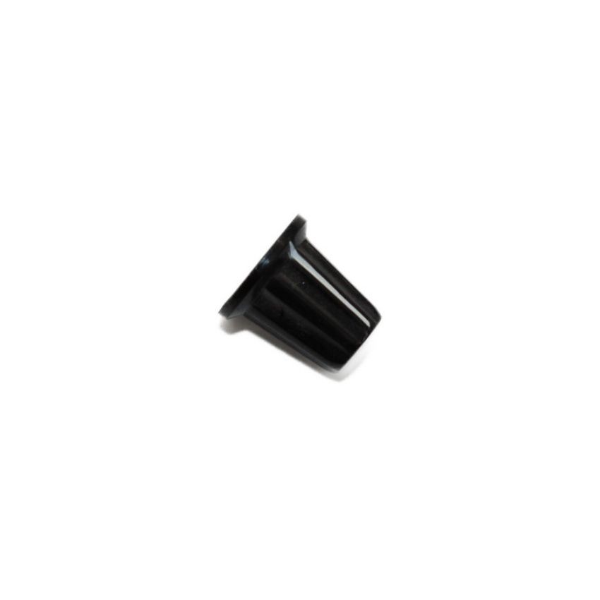 Knob A01 Black Plastic Control Cap for 6mm Shaft 15mm Diameter