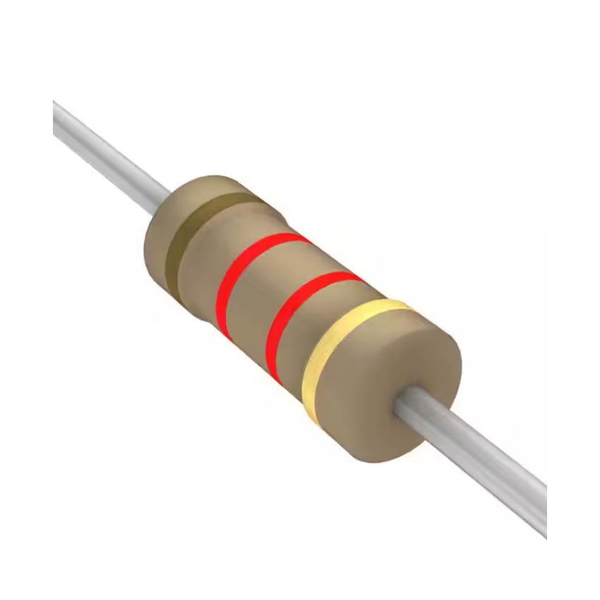 1.2K Ohm Resistor 1/4W ±5 Percent Carbon Film Axial Through-Hole