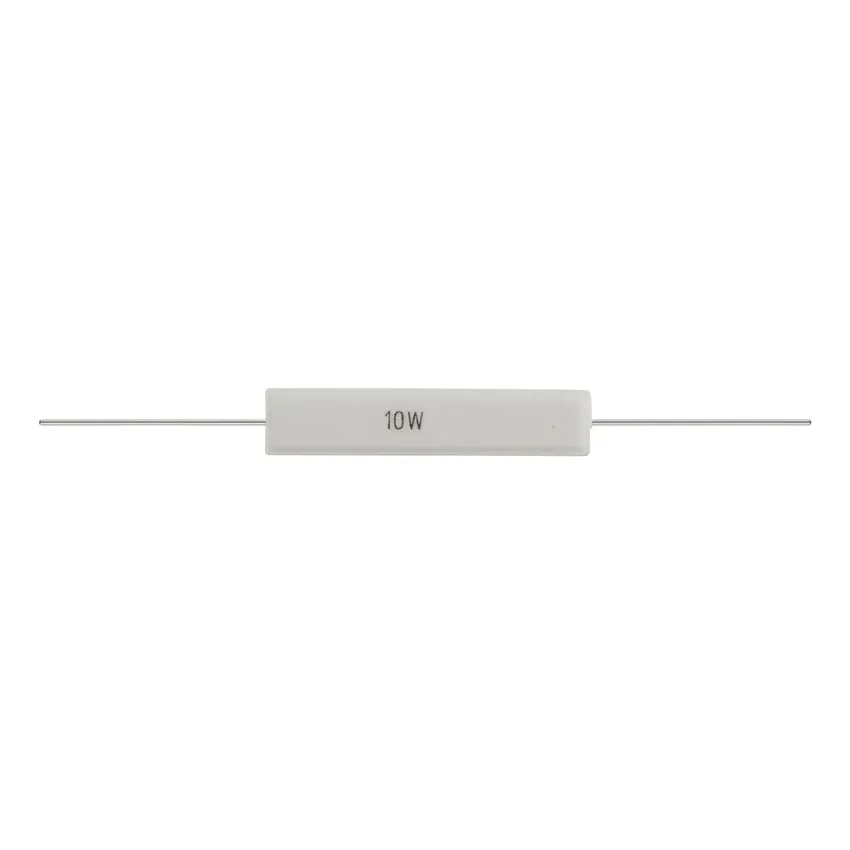 470 Ohm Wirewound Resistor 10W ±5 Percent Ceramic Case Axial Through-Hole